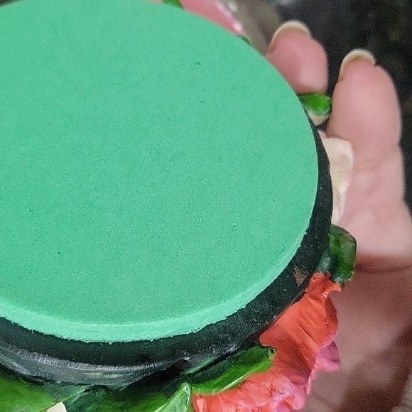 Nib Month Flower Top with Votive Candle Beautiful January Carnation Flower - Picture 6 of 8